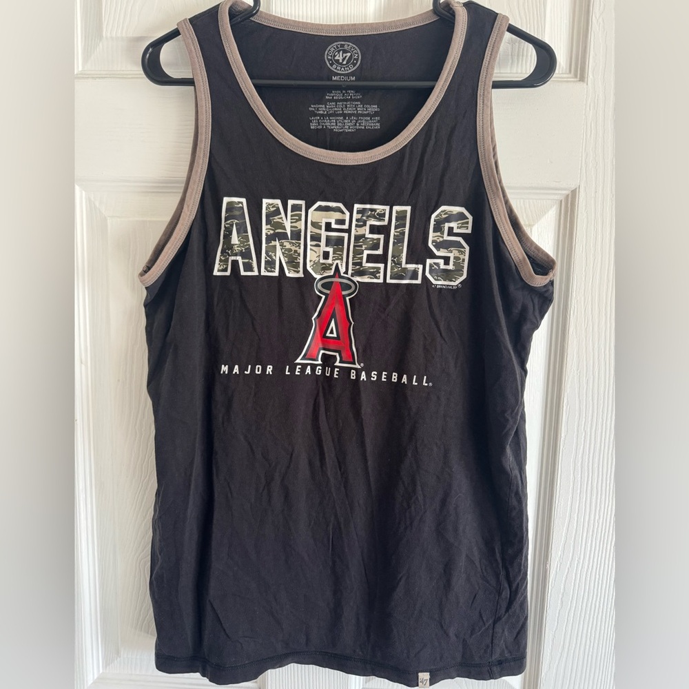 Forty Seven Brand Angels MLB Baseball Men’s Black Tank Top Size M